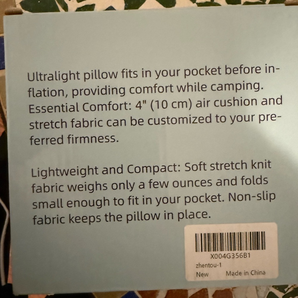 Compact Inflatable Camping Pillow 💜 - Picture 2 of 2